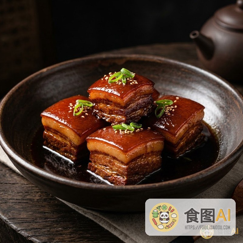 东坡肉AI高清菜品图 - 餐厅风