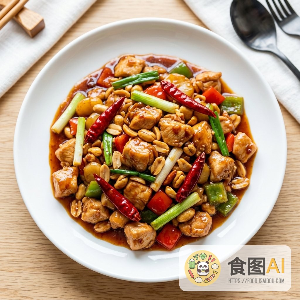 宫保鸡丁AI高清菜品图 - 外卖风