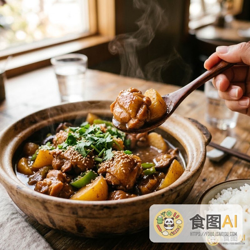 黄焖鸡米饭AI高清菜品图 - 外卖风