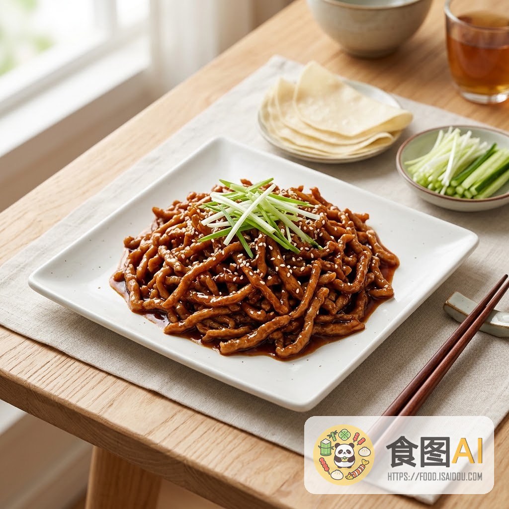 京酱肉丝AI高清菜品图 - 外卖风