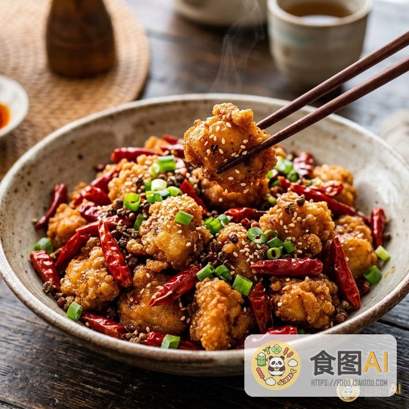 辣子鸡AI高清菜品图 - 外卖风