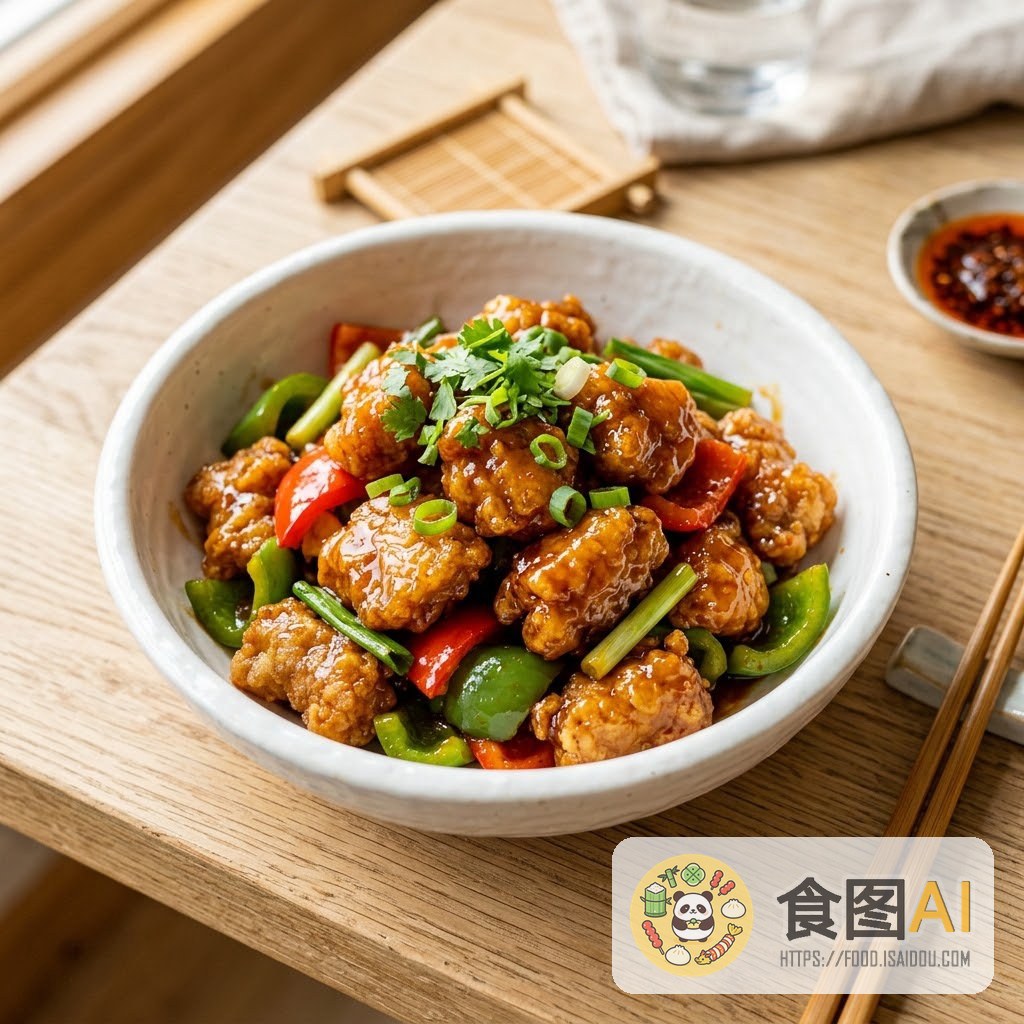 溜肉段AI高清菜品图 - 外卖风