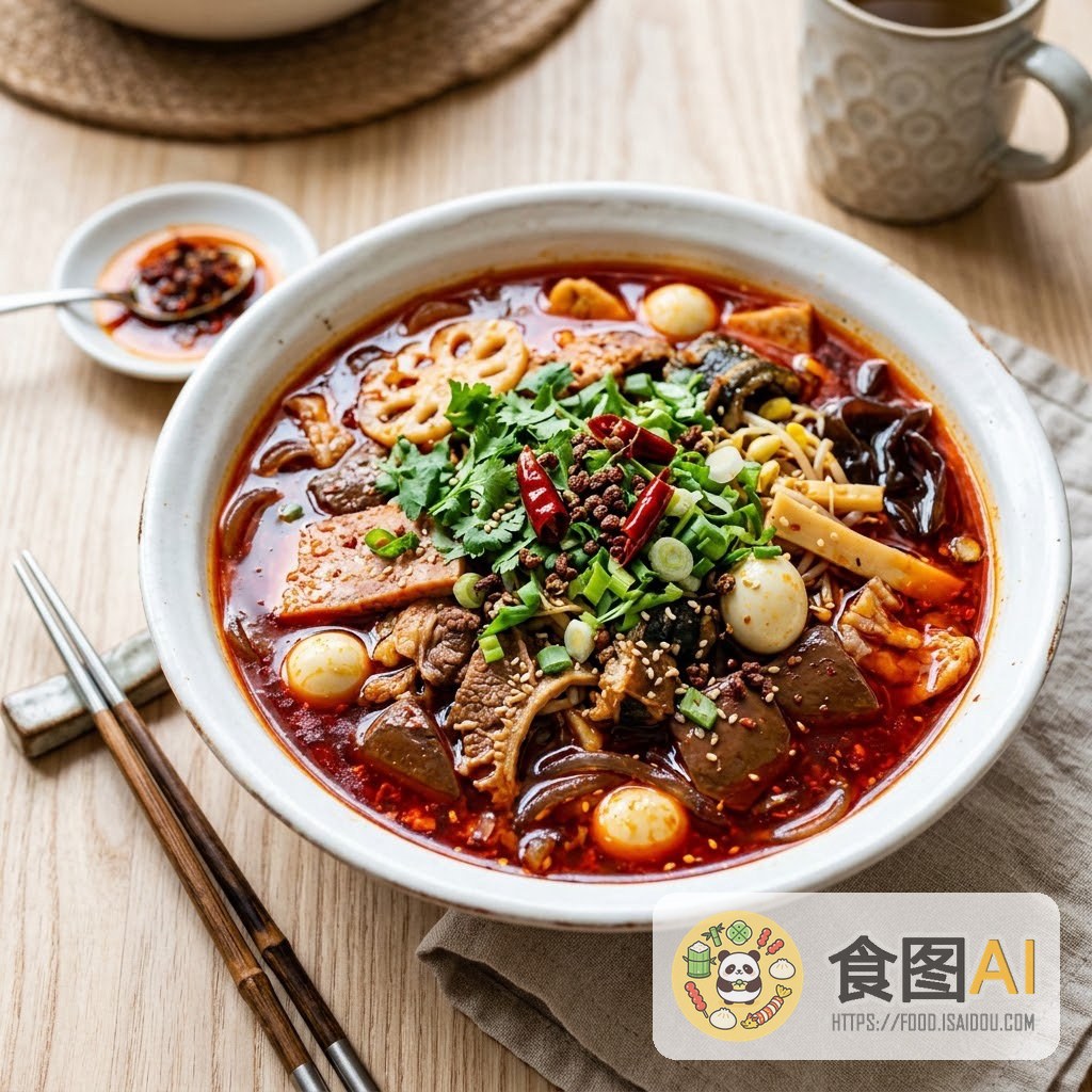 毛血旺AI高清菜品图 - 外卖风