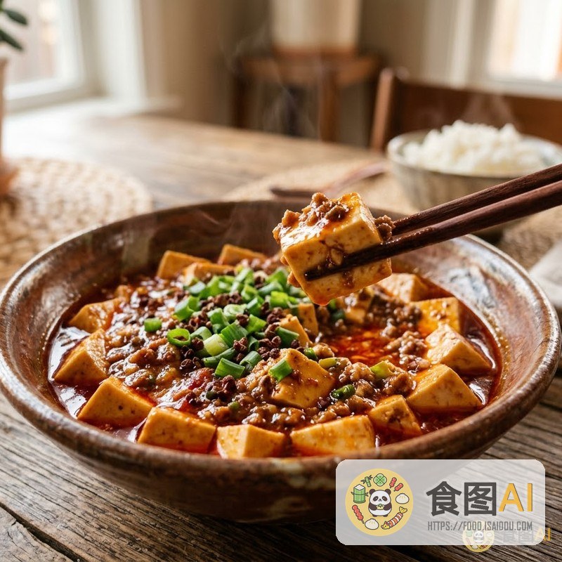 麻婆豆腐AI高清菜品图 - 外卖风