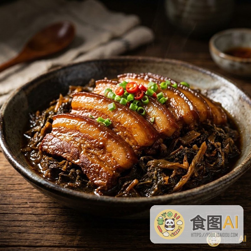 梅菜扣肉AI高清菜品图 - 餐厅风