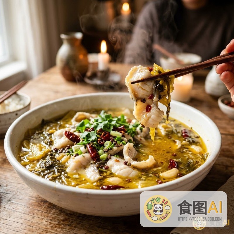 酸菜鱼AI高清菜品图 - 社交风