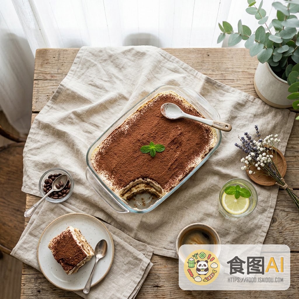 提拉米苏AI高清菜品图 - 社交风